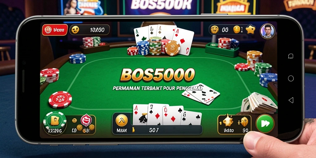 Gameplay Poker seru dengan grafis yang memukau di BOS5000.