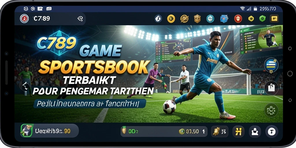 Screenshot C789 menampilkan antarmuka aplikasi Sportsbook yang dinamis.