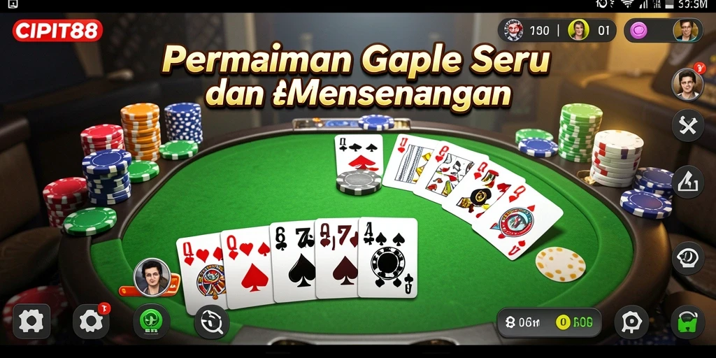 Tampilan gameplay Gaple yang menarik dan interaktif di CIPIT88.