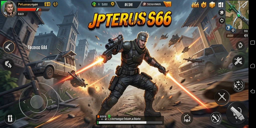 Tampilan aksi seru dalam gameplay JPTERUS66 yang memikat.