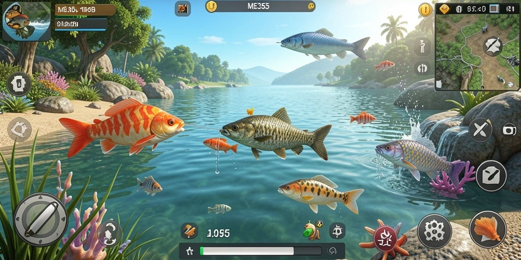 Gameplay ME355 yang menarik dengan pengalaman memancing yang mendalam.