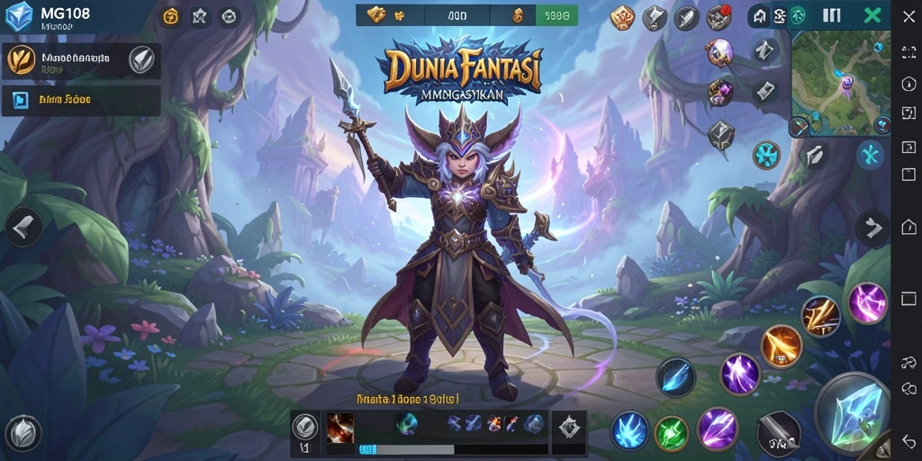 Screenshot gameplay MG108 menampilkan pertarungan seru dan interaksi pemain.