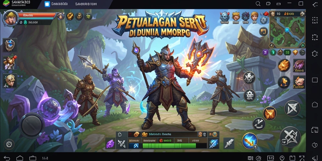 Tampilan gameplay menarik dari SAVAYA303 yang menggambarkan aksi MMORPG.